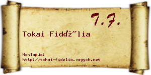 Tokai Fidélia névjegykártya